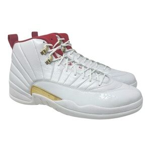 Air Jordan 12 Retro FIBA White/University Red 130690107 Size 14 Deadstock No Box